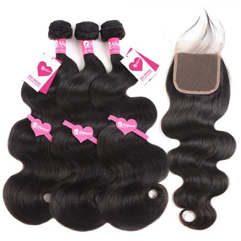 Mink hair weave grade 12a human virgin hair straight hair 3 bundles. Mink Brazilian Hair Weave Body Wave Hair Lace Closure With ...
