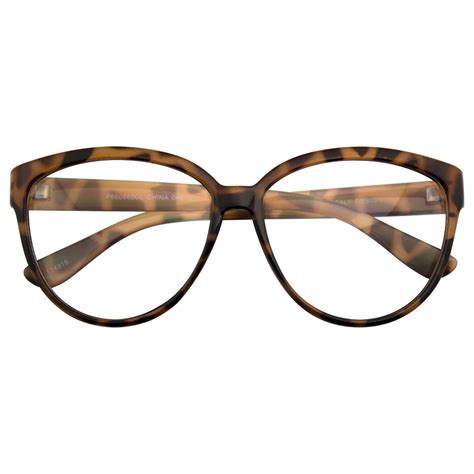 Womens Retro Nerd Clear Lens Fashion Cat Eye Glasses Emblem Eyewear