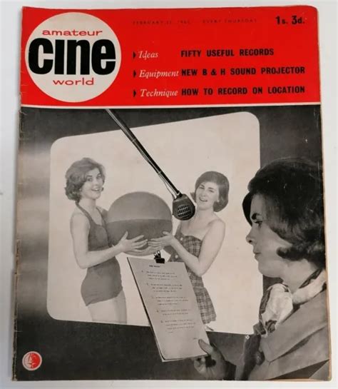 Magazine Vintage Amateur Cine World Film Making Magazine Date Feb 22nd 1962 Eur 405 Picclick Fr