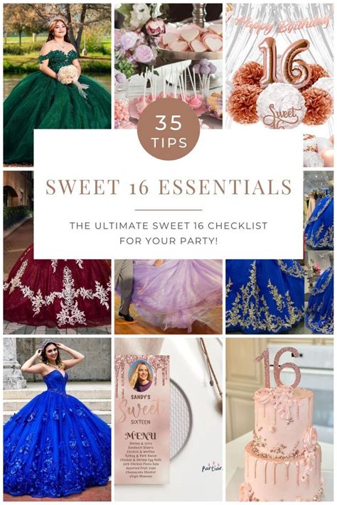 The Ultimate Sweet 16 Checklist For Your Party Bday Party Theme Sweet