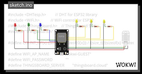 Dht Sensor Suhu Dengan Led Wokwi Arduino And Esp Simulator Hot Sex