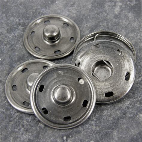 Giant Press Studs Poppers Snap Fasteners 30mm Silver Or Grey Ebay