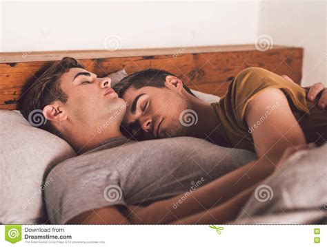 Sleeping Soundly In Each Others Arms Stock Image Image Of Handsome