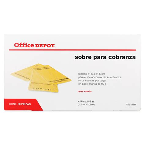 Sobre De Papel Office Depot Cobranza 50 Pzs Office Depot Mexico