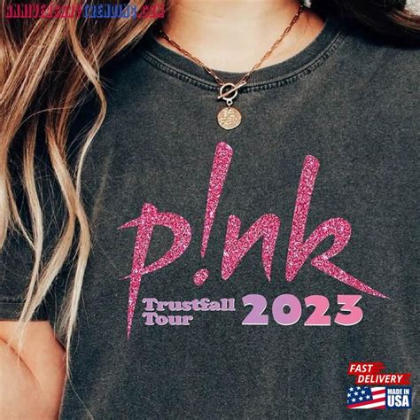 Comfort Colors Pink Trustfall Tour 2023 Album Tee Singer Music Festival