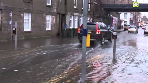 Heavy Rain And Flooding Princes Street Perth Perthshire Scotland Youtube