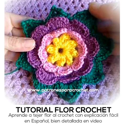 Aprende A Tejer Una Flor Crochet Tutorial En Video Patrones Para