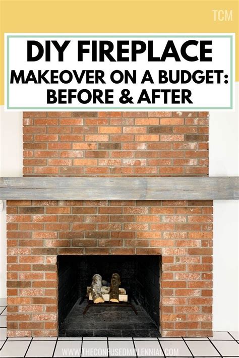 A whitewash brick fireplace is a classic choice, but a black painted fireplace adds drama. DIY Painted Brick Fireplace Makeover On A Budget: Before ...