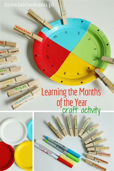 Learning The Months Of The Year Craft Activity For Kids Занятия с