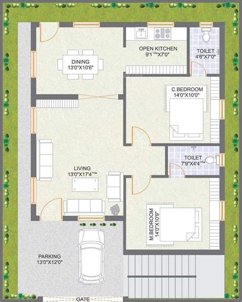 Praneeth Pranav Meadows Floor Plan 2bhk 2t West Facing Sq Ft House Ceb