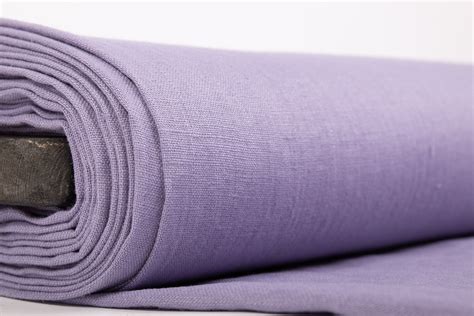 Pure 100 Linen Fabric Lavender Medium Weight Pre Washed Etsy