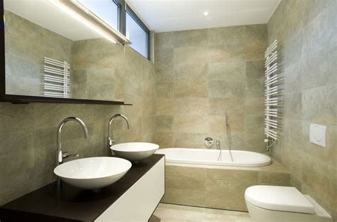 Tile is often the most used material in the bathroom, so choosing the right one is an easy way to kick up your bathroom's style. 30 Ideas on using natural slate bathroom tiles