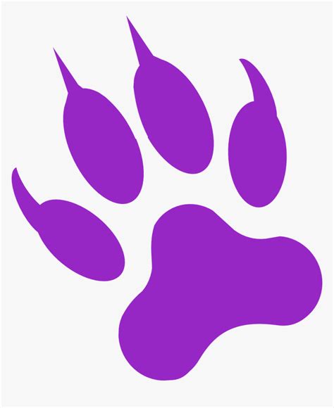 Purple Panther Paw Print Hd Png Download Transparent Png Image Pngitem
