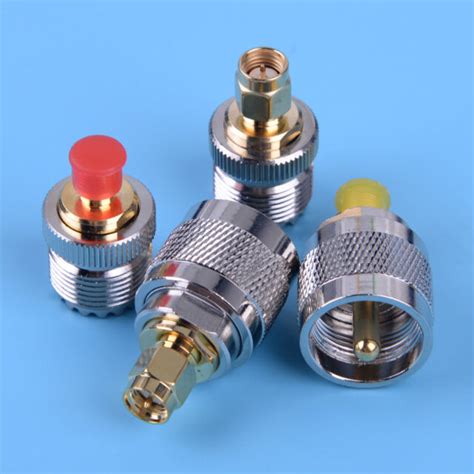 4pcs UHF PL259 SO239 To SMA Male Female RF Connector Coax Coaxial