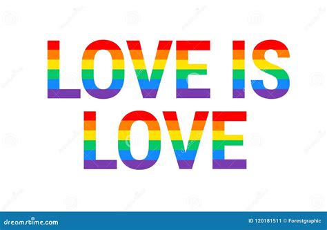 Love Is Love Pride Month Rainbow Flag Typography With Pride Rainbow