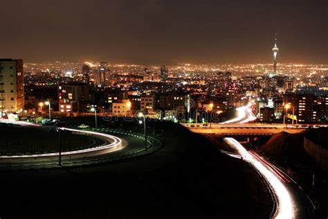 Tehran Skyline At Night Stock Photo Image Of Capital 33722336