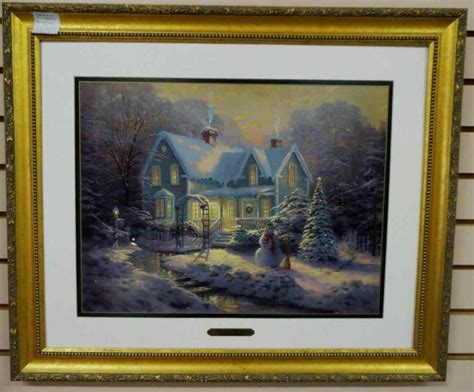 Lot Blessing Of Christmas By Thomas Kinkade