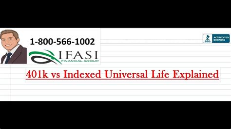 Whole life has a guaranteed, annual return so you know exactly how much this account earns. 401k vs Indexed Universal Life- 401(k) vs Index Universal Life - YouTube