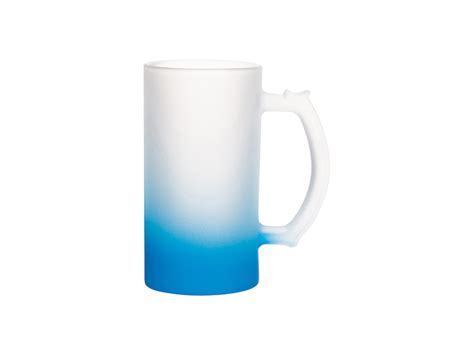 16oz Sublimation Glass Beer Mug Gradient Light Blue Bestsub Sublimation Blanks Sublimation