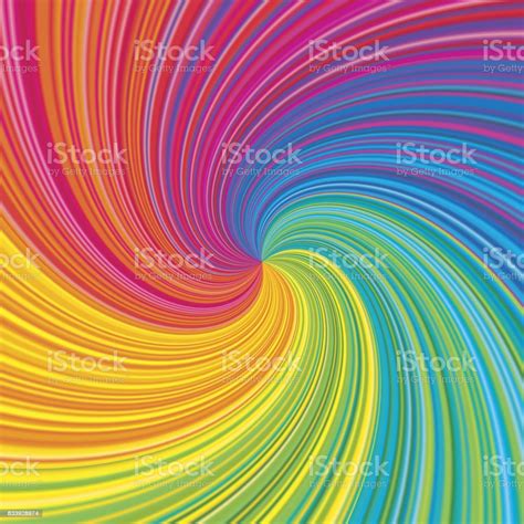 Vortex Vector Colorful Rainbow Background Radial Swirling Illusion For