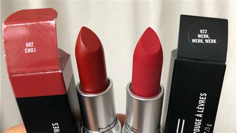 Chili Vs Werk Werk Werk Mac Lipsticks Best Red Lipstick Shades Youtube