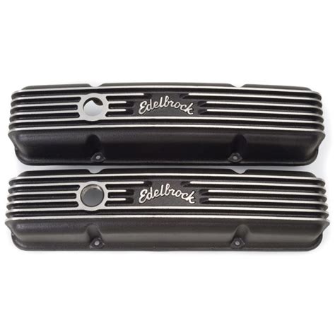 1959 1986 Chevy 41443 Classic Series Valve Covers Black Powder Coated