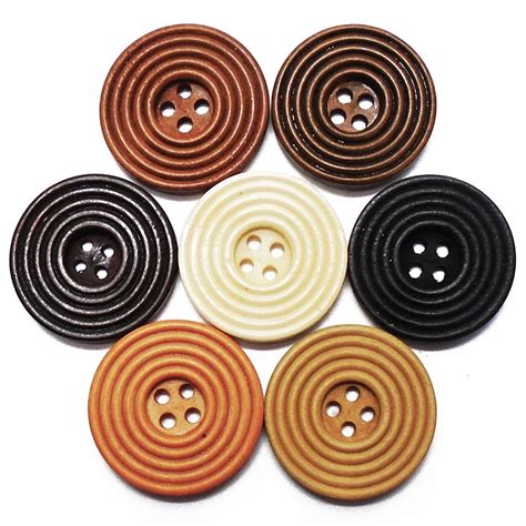 10pcslot 7 Colors 30mm Big Round Spiral Wooden Buttons Large 4 Holes