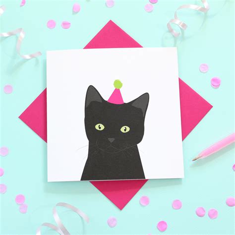 Greeting Card Black Cat Paper Greeting Cards Etna Com Pe
