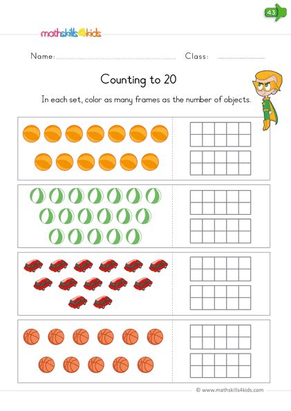 Counting Numbers 1 To 20 Worksheets