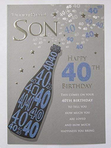 Wishing you a happy 40th birthday. 40th Birthday Ideas for son Special son Birthday Cards ...