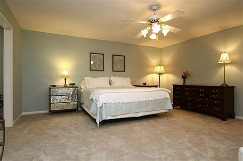 An elegant primary bedroom with luxurious bed and seats, along with classy carpet flooring and beige and purple walls. Plush Carpet Tiles Bedrooms : Home Design Ideas - 12 Plush ...