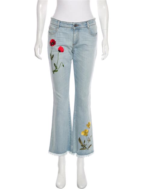 Stella Mccartney Embroidered Mid Rise Jeans Clothing Stl52340 The