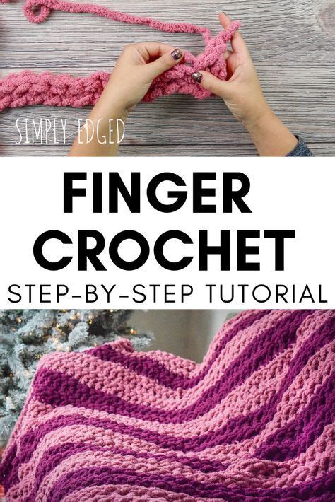 Here's a tutorial on how you. Finger Knitted Blanket Tutorial in 2020 | Finger crochet ...