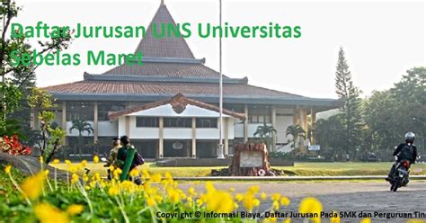 Daftar Fakultas Jurusan Uns Universitas Sebelas Maret Lengkap Terbaru