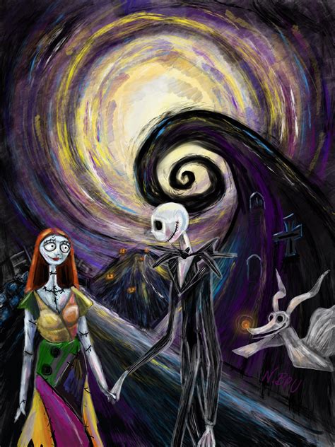Jack Sally And Zero Painting By Me 💀 For It Is Plain As Anyone Can