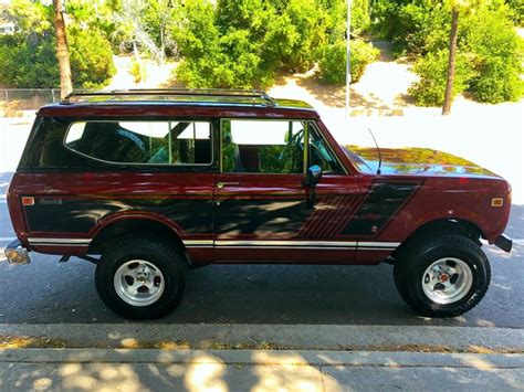 1976 International Harvester Scout Ii 304 Awd Automatic Black On Red