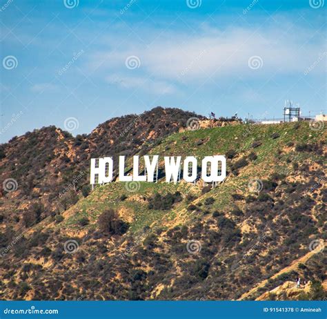 Hollywoodcalifornia January 2017 Hollywood Sign Editorial Stock