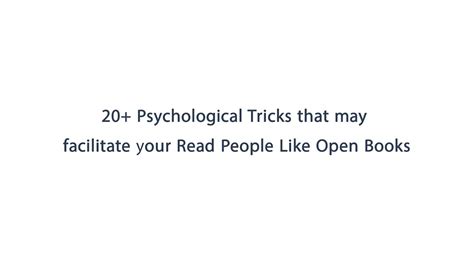 10 psychological tricks that can help you read people like open books youtube