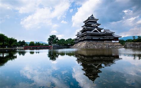 デスクトップ壁紙 日本 風景 湖 水 自然 建物 反射 空 川 池 綺麗な 木 花 2560x1600