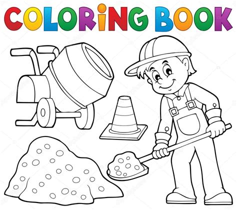 Coloring Book Construction Worker 2 Stock Vector Image By ©clairev