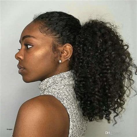 Curly Drawstring Ponytail Hairstyles Lovely Top Grade Human Hair