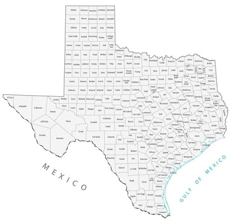 Texas County Map Texas County Map Texas • Mappery This Texas Map