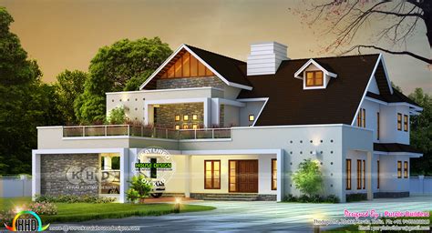 2882 Sq Ft 4 Bedroom Double Storied 3d Rendering Kerala Home Design