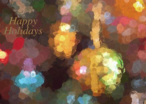 Holiday Ornaments Abstract Greeting Card Greeting Card For Sale By