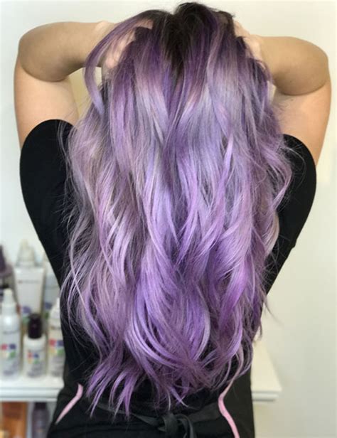 Asian Purple Ombre Hair