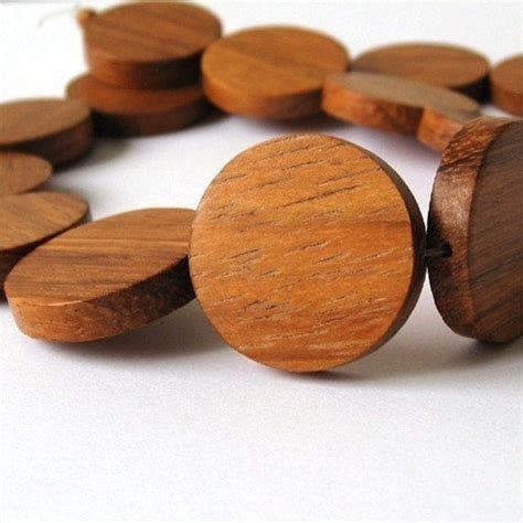 Bayong Flat Round 25mm Wood Beads By Eandebungalow On Etsy