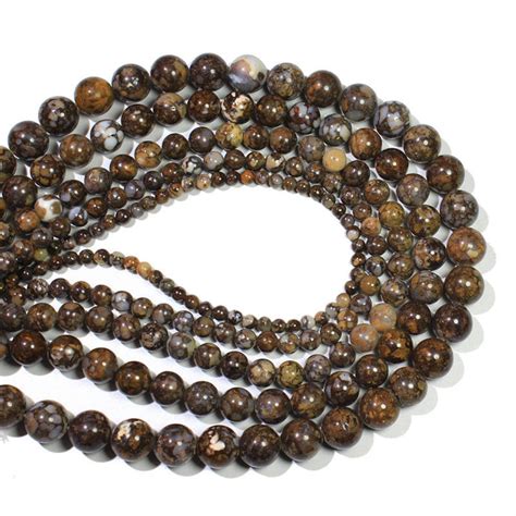Brown Opal Beads Natural Gemstone Beads Round Opal Stone Etsy