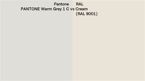 Pantone Warm Grey 1 C Vs Ral Cream Ral 9001 Side By Side Comparison