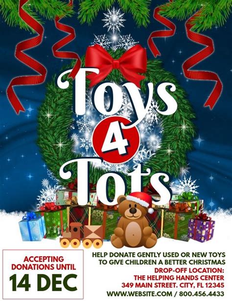 toys 4 tots flyers toys for tots fundraising poster christmas toy drive