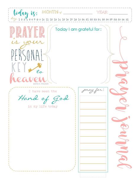 10 Best Printable Prayer Journal Template For Free At